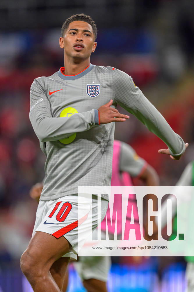 LONDON, ENGLAND OCTOBER 06 - Jude Bellingham of England during pre game warm up before the UEFA Nations League game between England and Czechia at Wembley Stadium on October 06, 2026 in London, England. (Photo by Keeran Marquis Sports Press Photo)