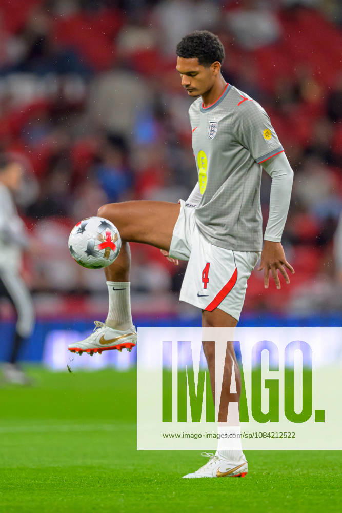 LONDON, ENGLAND OCTOBER 06 - Jarell Quansah of England during pre game warm up before the UEFA Nations League game between England and Czechia at Wembley Stadium on October 06, 2026 in London, England. (Photo by Keeran Marquis Sports Press Photo)
