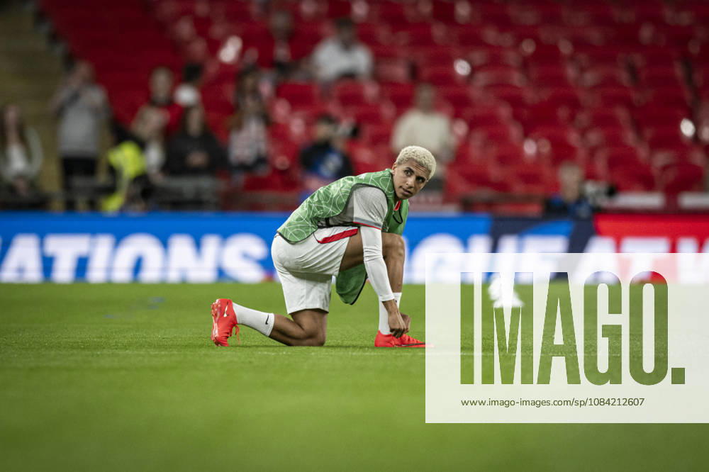 6th October 2026; Wembley Stadium, London, England; UEFA Nations League Football, England versus Czech Republic; Jarell Quansah of England during the pre-match warm-up GodfreyxPitt
