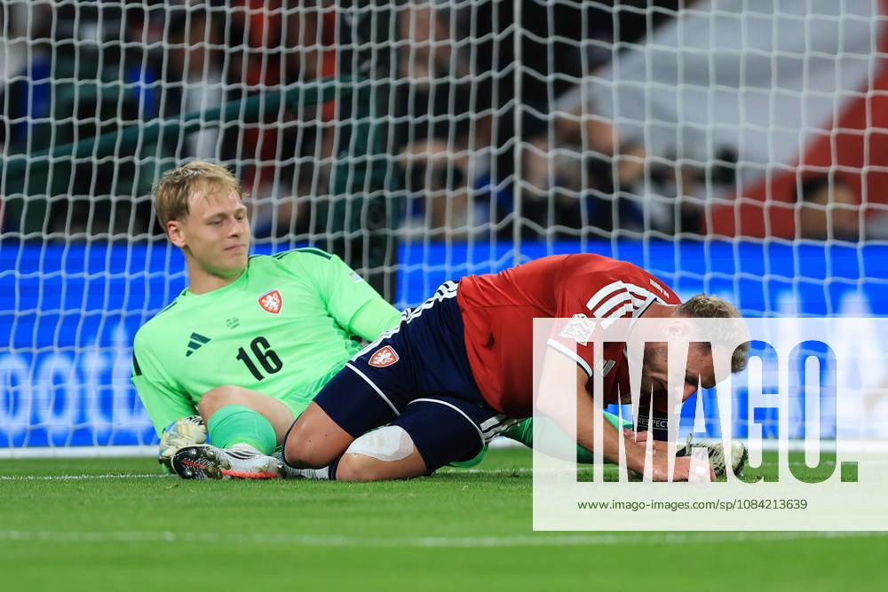 England v Czechia - UEFA Nations League 2026 27 Group A3 MD4 Stepan Chaloupek of Czechia reacts after scoring own goal past Lukas Hornicek goalkeeper of Czechia during the UEFA Nations League 2026 27 group phase match between England and Czechia at Wembley Stadium on October 6, 2026 in London, England. London Wembley Stadium England United Kingdom