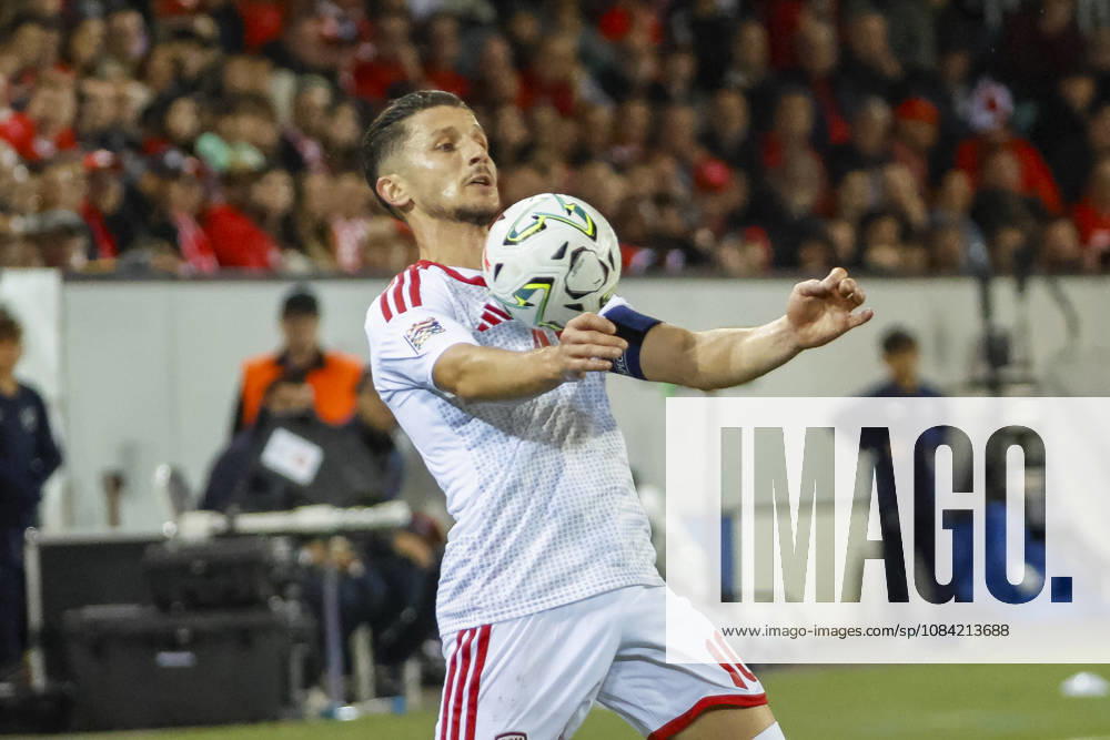Enis Bardhi (Nordmazedonien, 10) am Ball , Schweiz, UEFA , Nations League, Matchday 4, Schweiz vs. Nordmazedonien, 06.10.2026, Luzern Swissporarena Schweiz