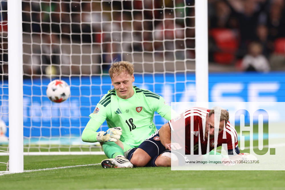 England v Czechia 06 October 2026, Wembley - UEFA Nations League - England v Czechia - Matej Radosta of Czechia reacts after Vladimir Coufal of Czechia had scored an own goal - Photo: Jacques Feeney Offside. London UK