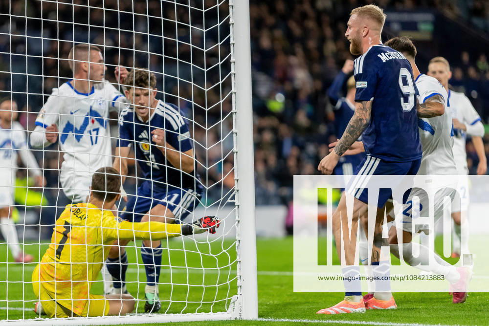 Scotland v Slovenia, UEFA Nations League GOAL! 1-0 Ryan Christie of Scotland national team, Nationalteam opens the scoring during the UEFA Nations League League B Group B1 between Scotland and Slovenia. Barclays Hampden, Hampden Park, Glasgow, Scotland. 6 October 2026. Hampden Park Barclays Hampden Glasgow Scotland Editorial use only ,
