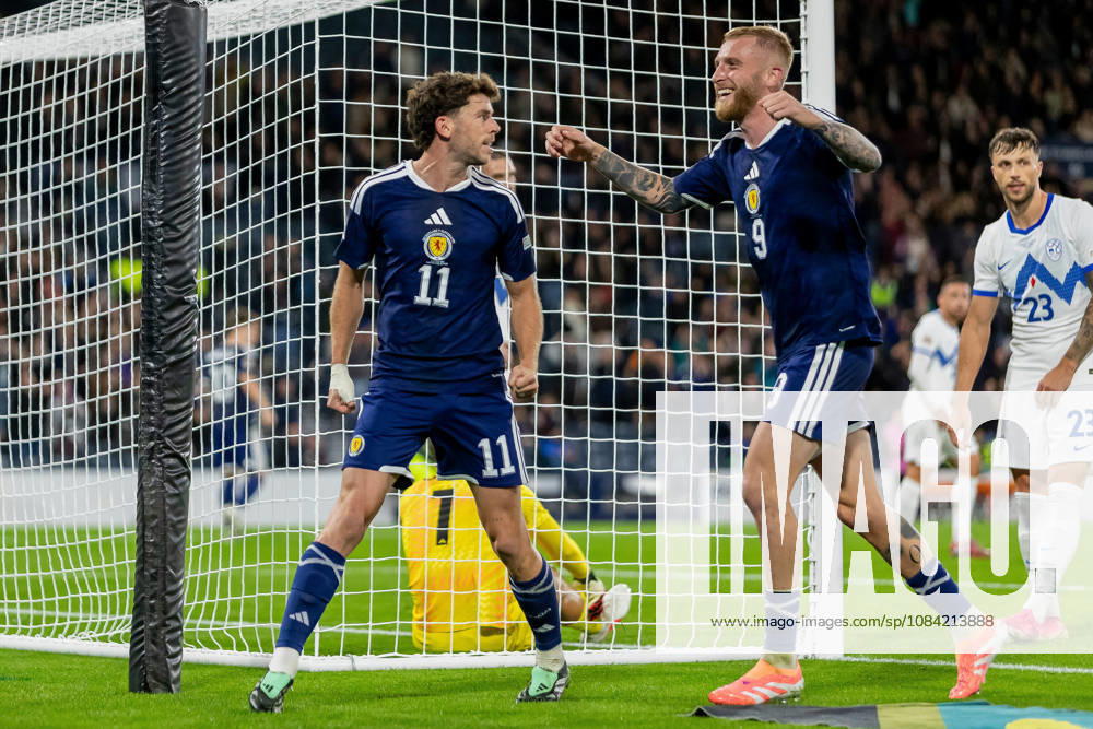 Scotland v Slovenia, UEFA Nations League GOAL! 1-0 Ryan Christie of Scotland national team, Nationalteam celebrates the opening goal during the UEFA Nations League League B Group B1 between Scotland and Slovenia. Barclays Hampden, Hampden Park, Glasgow, Scotland. 6 October 2026. Hampden Park Barclays Hampden Glasgow Scotland Editorial use only ,