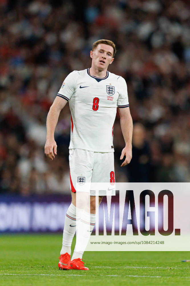 England v Czechia UEFA Nations League, Tuesday 6th October 2026: Elliot Anderson of England watches the ball during the UEFA Nations League Group C Fixture between England and Czechia at Wembley Stadium, Wembley in London, England. (Photo by Alex Ferrelly Sports Press Photo)