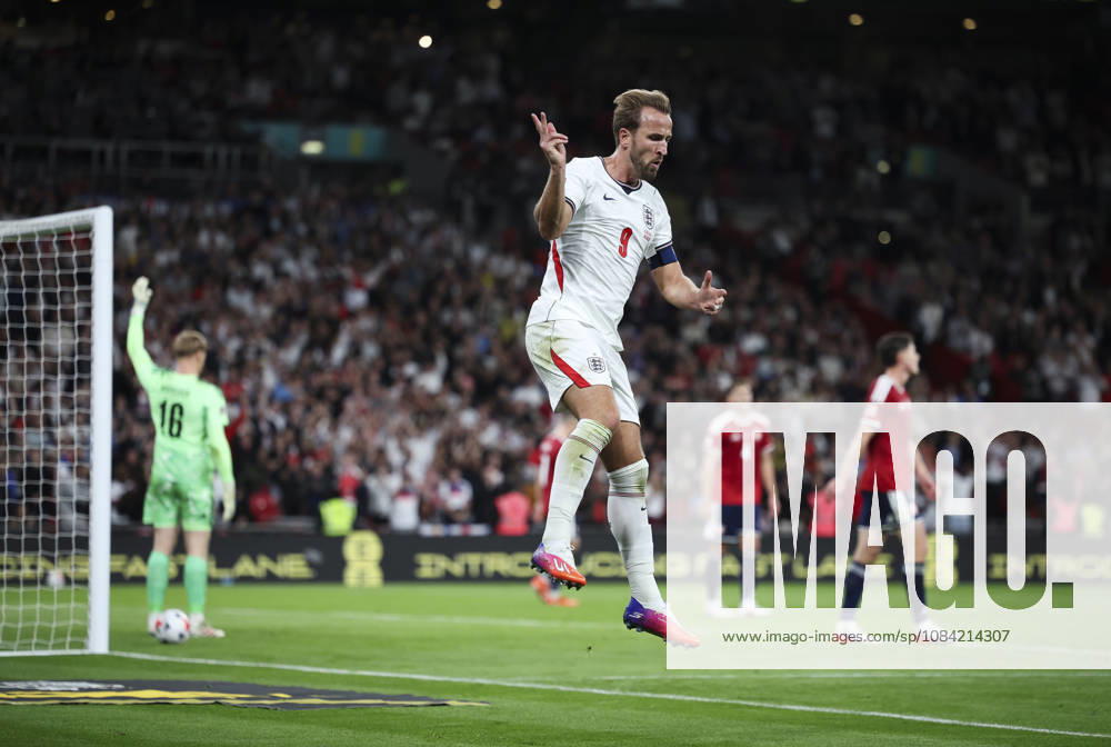 England v Czech Republic, UEFA Nations League, League A - Group 3 London, UK: England v Czech Republic, UEFA Nations League, League A - Group 3, Wembley Stadium. 6 October 2026 Photograph by Marc Aspland for The Times & The Sunday Times Harry Kane of England celebrates scoring his teams 2nd goal 2-0