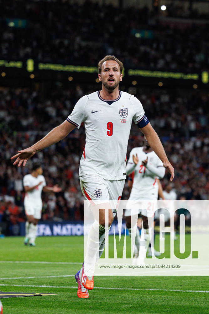 England v Czechia UEFA Nations League, Tuesday 6th October 2026: Harry Kane of England Scores the first GOAL making the score 1-0 during the UEFA Nations League Group C Fixture between England and Czechia at Wembley Stadium, Wembley in London, England. (Photo by Alex Ferrelly Sports Press Photo)