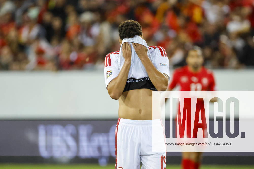 Agon Elezi (Nordmazedonien, 15), Mimik, Gesichtsausdruck, Emotion , Schweiz, UEFA , Nations League, Matchday 4, Schweiz vs. Nordmazedonien, 06.10.2026, Luzern Swissporarena Schweiz