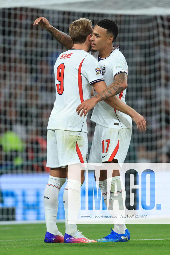 England v Czechia - UEFA Nations League 2026 27 Group A3 MD4 Harry Kane and Morgan Rogers of England celebrate 2nd goal during the UEFA Nations League 2026 27 group phase match between England and Czechia at Wembley Stadium on October 6, 2026 in London, England. London Wembley Stadium England United Kingdom