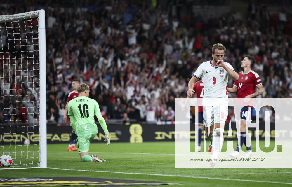 England v Czech Republic, UEFA Nations League, League A - Group 3 London, UK: England v Czech Republic, UEFA Nations League, League A - Group 3, Wembley Stadium. 6 October 2026 Photograph by Marc Aspland for The Times & The Sunday Times Harry Kane of England scores and celebrates scoring his teams 2nd goal 2-0