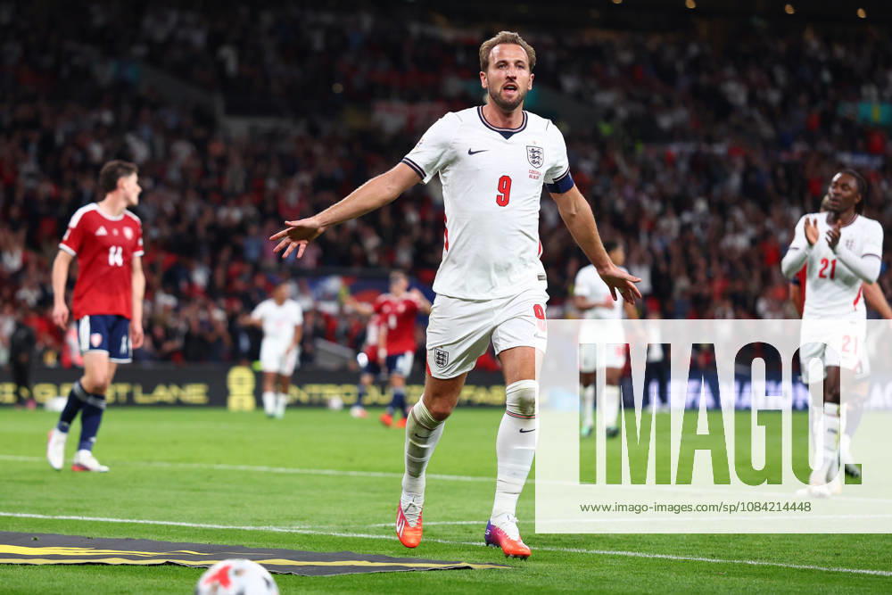 London, England, 6th October 2026. Harry Kane of England celebrates after scoring to make it 2-0 during the England vs Czech Republic UEFA Nations League match at Wembley Stadium, London. Picture credit should read: Paul Terry Sportimage . SPI_026_PT_England__Czechia SPI-5055-0026