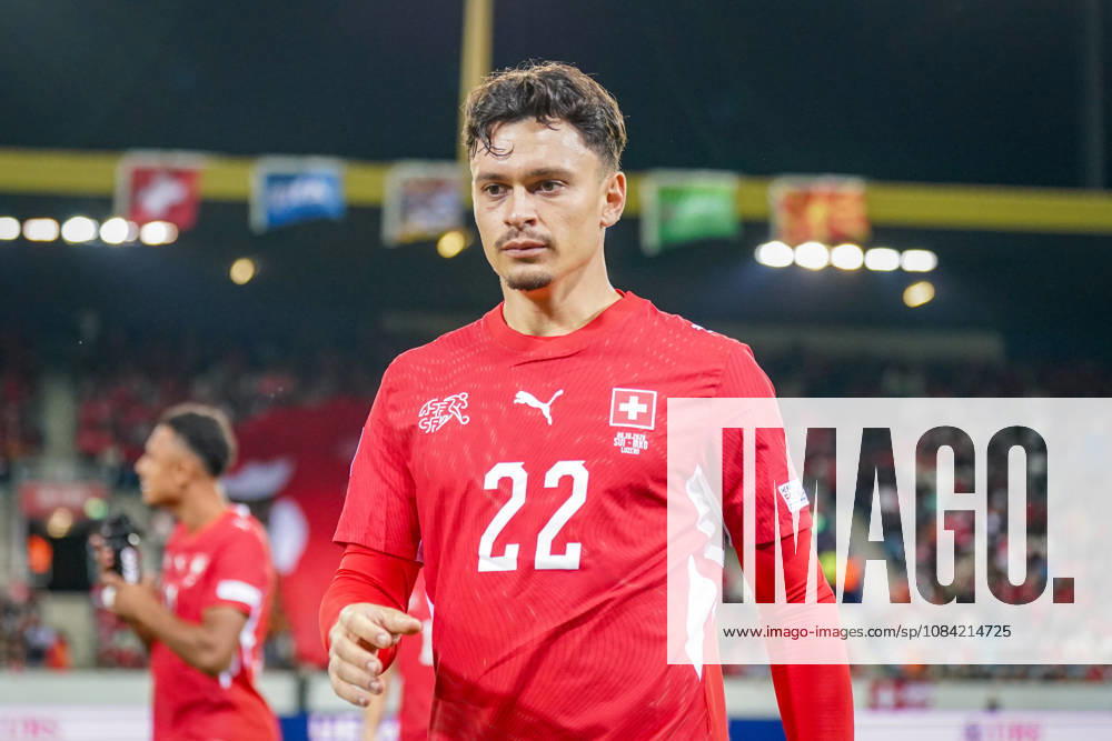 Fussball UEFA Nations League 2026 - 2027, 4. Spieltag - Schweiz vs Nordmazedonien - Thermoplan Arena (Luzern): Fabian Rieder (Schweiz, 22) Mimik, Gesichtsausdruck, Emotion