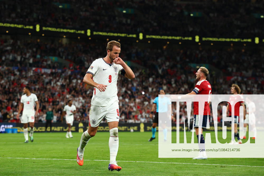 UEFA Nations League: England v Czech Republic LONDON, UK - 6th Oct 2026: Harry Kane of England celebrates scoring his side s second goal during the UEFA Nations League Group A3 match between England and Czech Republic at Wembley Stadium London Wembley Stadium England United Kingdom
