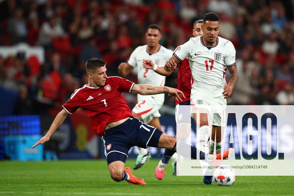 UEFA Nations League: England v Czech Republic LONDON, UK - 6th Oct 2026: Morgan Rogers of England in action during the UEFA Nations League Group A3 match between England and Czech Republic at Wembley Stadium London Wembley Stadium England United Kingdom