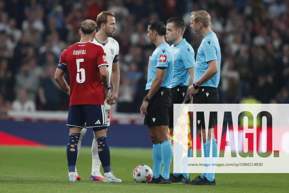 England v Czechia UEFA Nations League Harry Kane of England and Vladimir Coufal of Czechia before the UEFA Nations League match at Wembley Stadium, London 06 10 2026 UK Newspapers OUT