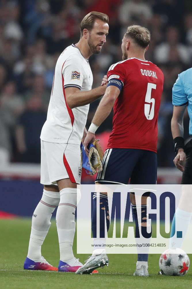 England v Czechia UEFA Nations League Harry Kane of England and Vladimir Coufal of Czechia before the UEFA Nations League match at Wembley Stadium, London 06 10 2026 UK Newspapers OUT