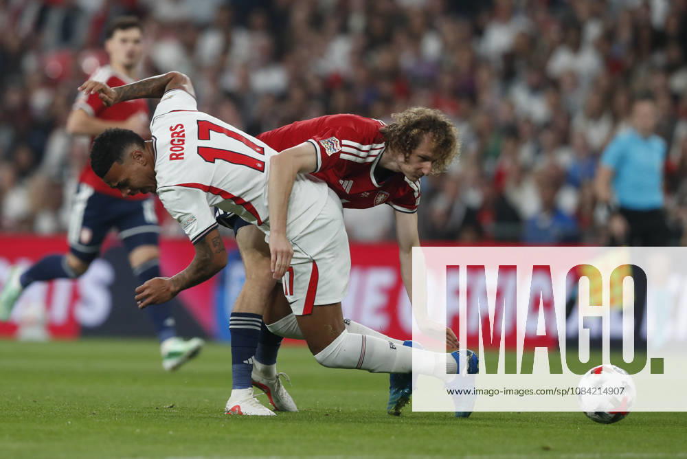 England v Czechia UEFA Nations League Morgan Rogers of England is fouled by Alex Kral of Czechia during the UEFA Nations League match at Wembley Stadium, London 06 10 2026 UK Newspapers OUT