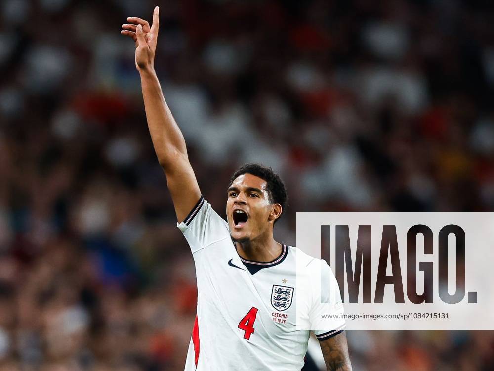 Jarell Quansah of England shouts instructions to his team-mates England v Czechia, UEFA Nations League, Football, Wembley Stadium, London, UK - 06 Oct 2026London Wembley Stadium United Kingdom