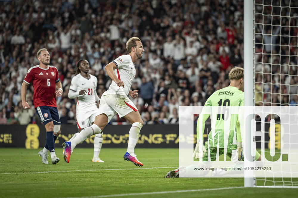 6th October 2026; Wembley Stadium, London, England; UEFA Nations League Football, England versus Czech Republic; Harry Kane of England celebrates scoring past Lukas Hornicek of Czech Republic in the 40th minute to make the score 2-0 GodfreyxPitt