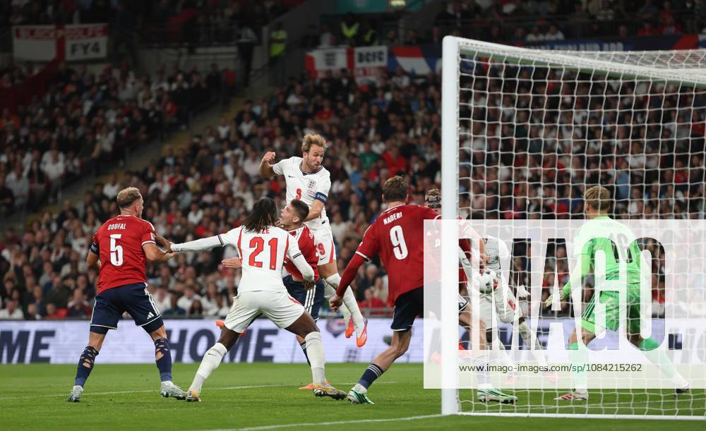 UEFA Nations League - England v Czechia LONDON, ENGLAND, OCTOBER 6: GOAL 3-0, Harry Kane of England national team, Nationalteam scores a goal from. Corner kick to make the score 3-0 during The UEFA Nations League match in Group A3 between England v Czechia at Wembley Stadium, London, England, on October 6. (Photo by Daniel Weir) London Wembley Stadium England