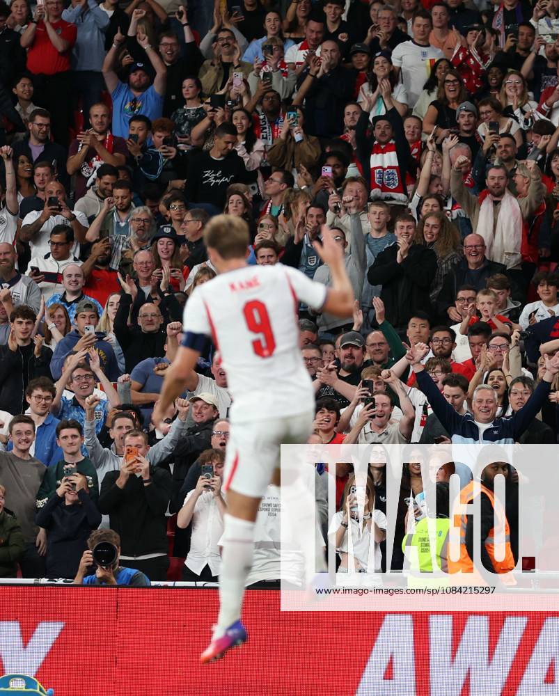 Harry Kane of England celebrates scoring a goal to make the score 3-0 with the fans England v Czechia, UEFA Nations League, Football, Wembley Stadium, London, UK - 06 Oct 2026London Wembley Stadium United Kingdom