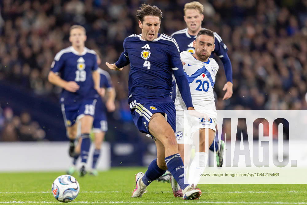 Scotland v Slovenia, UEFA Nations League GOAL! 1-1 Aljoša Matko of Slovenia equalises during the UEFA Nations League League B Group B1 between Scotland and Slovenia. Barclays Hampden, Hampden Park, Glasgow, Scotland. 6 October 2026. Hampden Park Barclays Hampden Glasgow Scotland Editorial use only ,