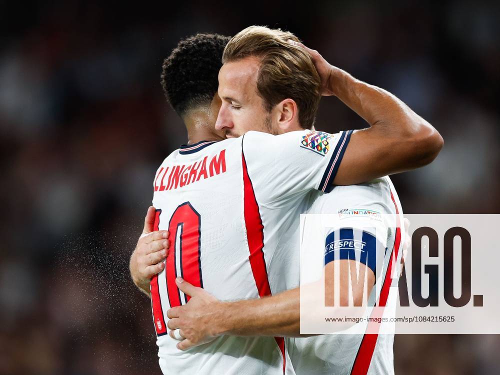 Harry Kane of England celebrates scoring his teams third goal with Jude Bellingham of England England v Czechia, UEFA Nations League, Football, Wembley Stadium, London, UK - 06 Oct 2026London Wembley Stadium United Kingdom