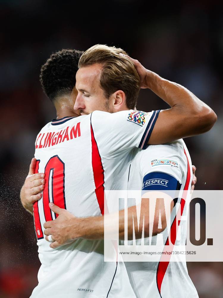 Harry Kane of England celebrates scoring his teams third goal with Jude Bellingham of England England v Czechia, UEFA Nations League, Football, Wembley Stadium, London, UK - 06 Oct 2026London Wembley Stadium United Kingdom