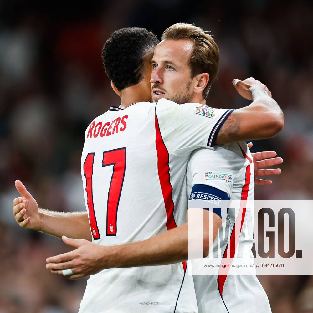 Harry Kane of England celebrates scoring his teams third goal with Jude Bellingham of England England v Czechia, UEFA Nations League, Football, Wembley Stadium, London, UK - 06 Oct 2026London Wembley Stadium United Kingdom