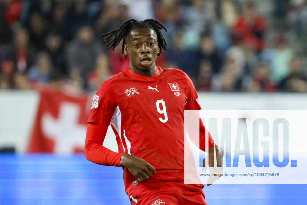 Johan Manzambi (Schweiz, 09), Mimik, Gesichtsausdruck, Emotion , Schweiz, UEFA , Nations League, Matchday 4, Schweiz vs. Nordmazedonien, 06.10.2026, Luzern Swissporarena Schweiz