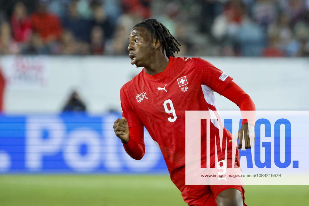 Johan Manzambi (Schweiz, 09), Mimik, Gesichtsausdruck, Emotion , Schweiz, UEFA , Nations League, Matchday 4, Schweiz vs. Nordmazedonien, 06.10.2026, Luzern Swissporarena Schweiz