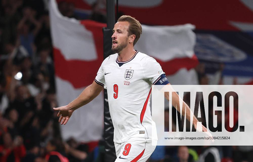 UEFA Nations League - England v Czechia LONDON, ENGLAND, OCTOBER 6: GOAL 2-0, Harry Kane of England national team, Nationalteam goal celebration after scoring a goal to put England 2-0 ahead during The UEFA Nations League match in Group A3 between England v Czechia at Wembley Stadium, London, England, on October 6. (Photo by Daniel Weir) London Wembley Stadium England