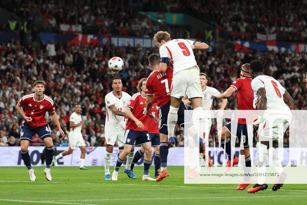 England v Czech Republic, UEFA Nations League Harry Kane of England scores the third goal of the match header during the England v Czech Republic UEFA Nations League Group 3 match at Wembley Stadium, London, England on 6 October 2026 Credit: Tiego Grenho Every Second Media Editorial use only. All images are copyright Every Second Media Limited. No images may be reproduced without prior permission.