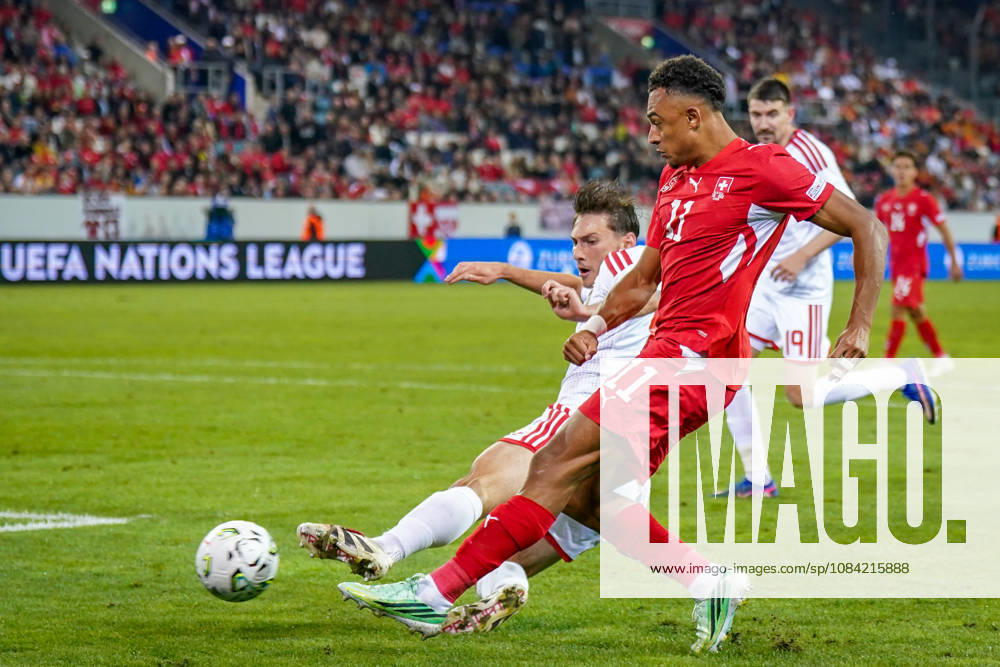 Fussball UEFA Nations League 2026 - 2027, 4. Spieltag - Schweiz vs Nordmazedonien - Thermoplan Arena (Luzern): Dan Ndoye (Schweiz, 11)