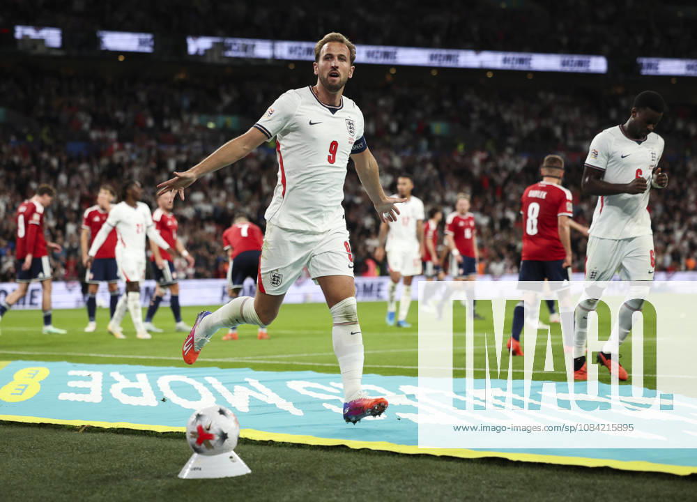 England v Czech Republic, UEFA Nations League, League A - Group 3 London, UK: England v Czech Republic, UEFA Nations League, League A - Group 3, Wembley Stadium. 6 October 2026 Photograph by Marc Aspland for The Times & The Sunday Times Harry Kane of England scores and celebrates scoring his 2nd and his teams 3rd goal 3-0