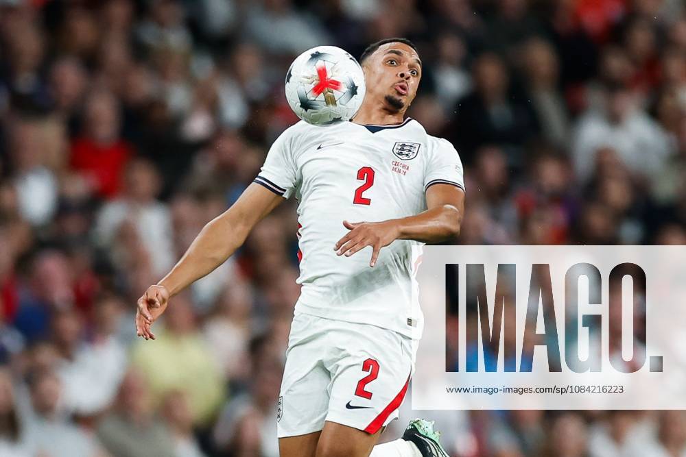 Trent Alexander-Arnold of England controls the ball with his chest England v Czechia, UEFA Nations League, Football, Wembley Stadium, London, UK - 06 Oct 2026London Wembley Stadium United Kingdom