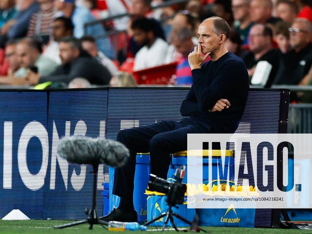 England Head Coach Thomas Tuchel sits on a Lucozade box as he watches on from the touchline England v Czechia, UEFA Nations League, Football, Wembley Stadium, London, UK - 06 Oct 2026London Wembley Stadium United Kingdom