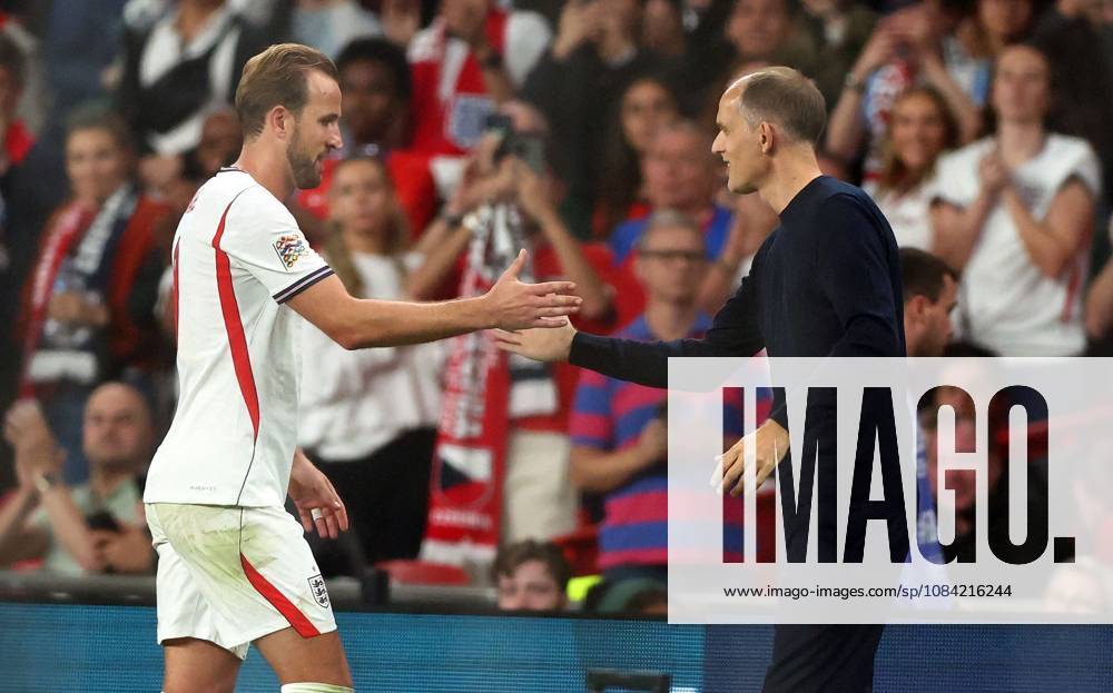 England manager Thomas Tuchel shakes the hand of Harry Kane of England as he is substituted England v Czechia, UEFA Nations League, Football, Wembley Stadium, London, UK - 06 Oct 2026London Wembley Stadium United Kingdom