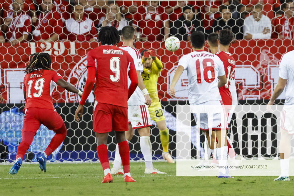 2:0 Tor fuer Schweiz durch Johan Manzambi (Schweiz, 09) , Schweiz, UEFA , Nations League, Matchday 4, Schweiz vs. Nordmazedonien, 06.10.2026, Luzern Swissporarena Schweiz