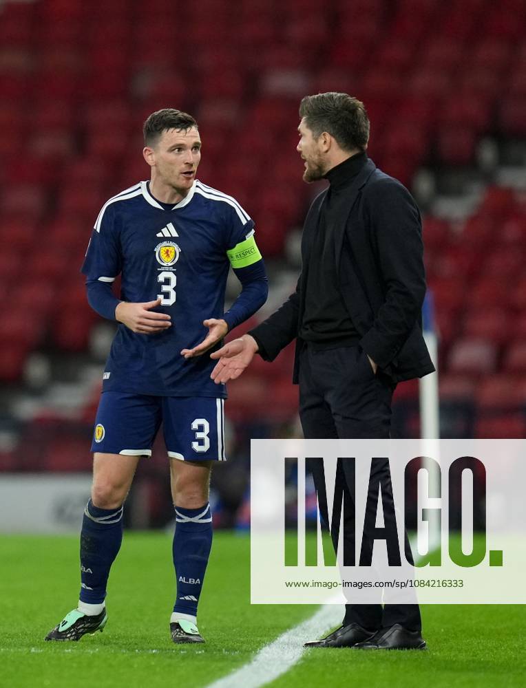 Scotland captain Andy Robertson with Scotland Manager Sebastien Pocognoli Scotland v Slovenia, Football, UEFA Nation s League, Group B1, Hampden Park, Glasgow, UK, Hampden Park, Glasgow, Scotland, Scotland, UK - 06 Oct 2026Glasgow Hampden Park Scotland United Kingdom
