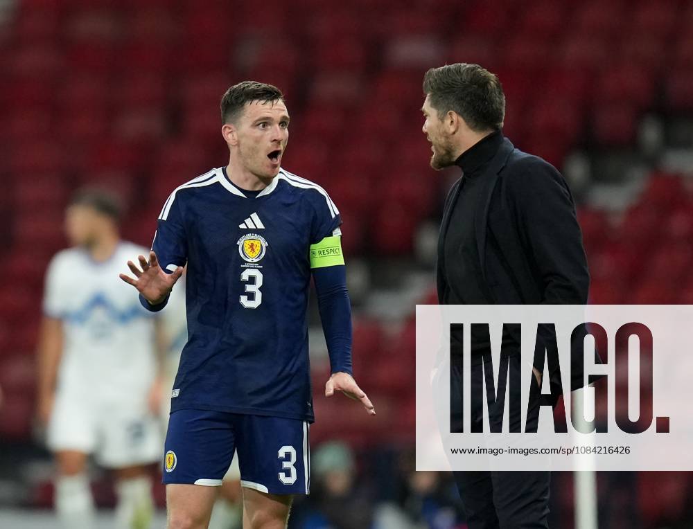 Scotland captain Andy Robertson with Scotland Manager Sebastien Pocognoli Scotland v Slovenia, Football, UEFA Nation s League, Group B1, Hampden Park, Glasgow, UK, Hampden Park, Glasgow, Scotland, Scotland, UK - 06 Oct 2026Glasgow Hampden Park Scotland United Kingdom