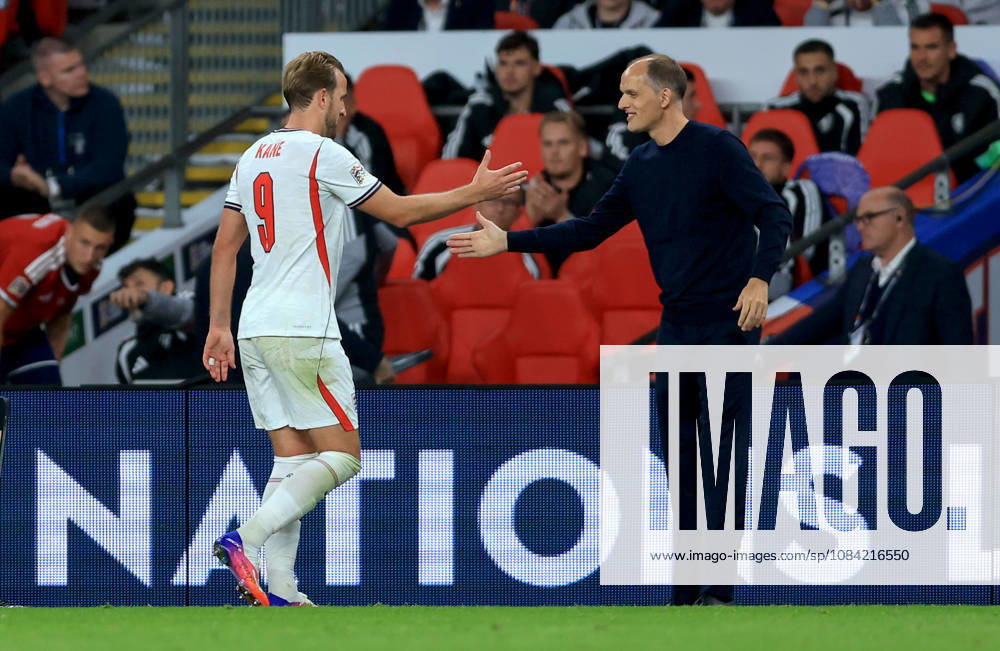 England v Czechia - UEFA Nations League 2026 27 Group A3 MD4 Harry Kane of England is substituted by Thomas Tuchel, Head coach of England during the UEFA Nations League 2026 27 group phase match between England and Czechia at Wembley Stadium on October 6, 2026 in London, England. London Wembley Stadium England United Kingdom