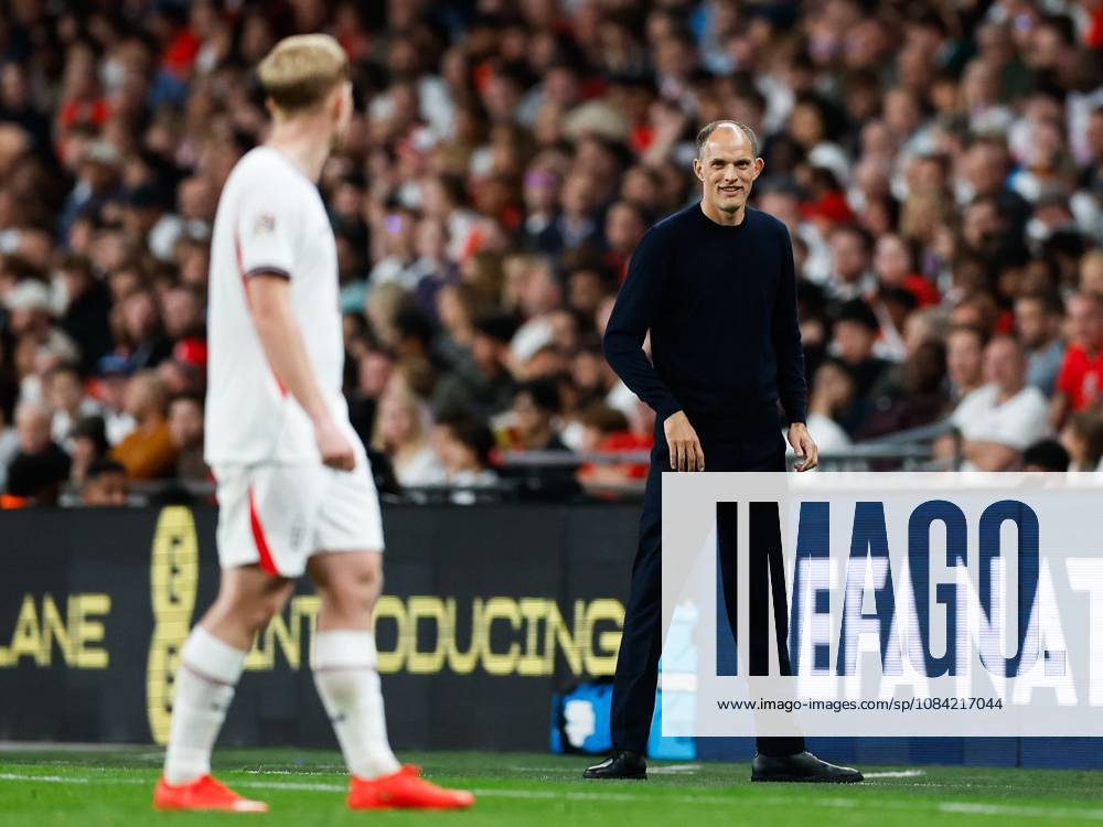 England Head Coach Thomas Tuchel gives instructions to Lewis Hall of England England v Czechia, UEFA Nations League, Football, Wembley Stadium, London, UK - 06 Oct 2026London Wembley Stadium United Kingdom
