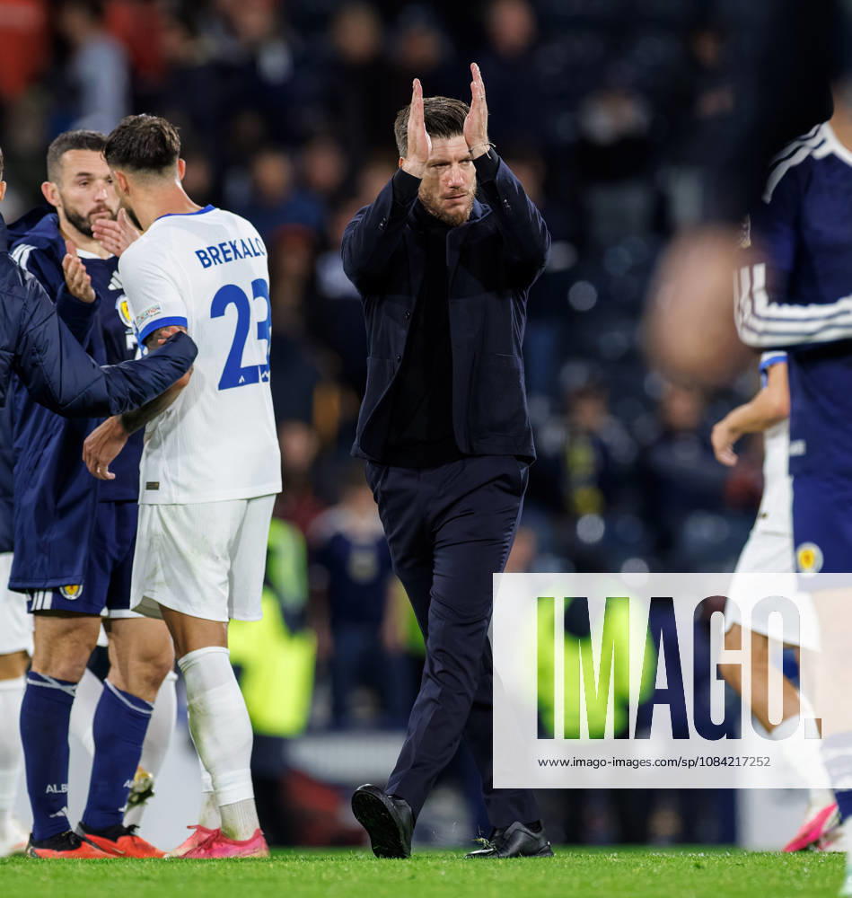 Scotland v Slovenia: Scotland manager Sebastien Pocognoli at full time