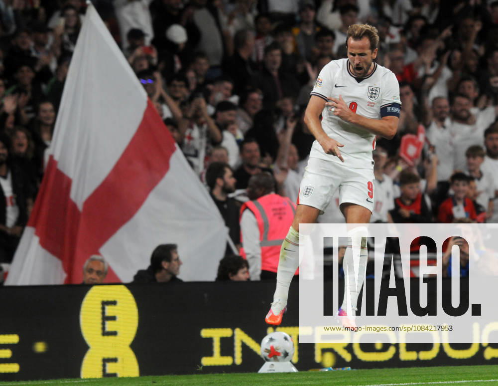 Football - 2026 2027 UEFA Nations League - League A, Group Three: England vs. Czechia (Czech Republic) - Wembley Stadium - Tuesday 6th October 2026 Harry Kane of England celebrates scoring goal no 2