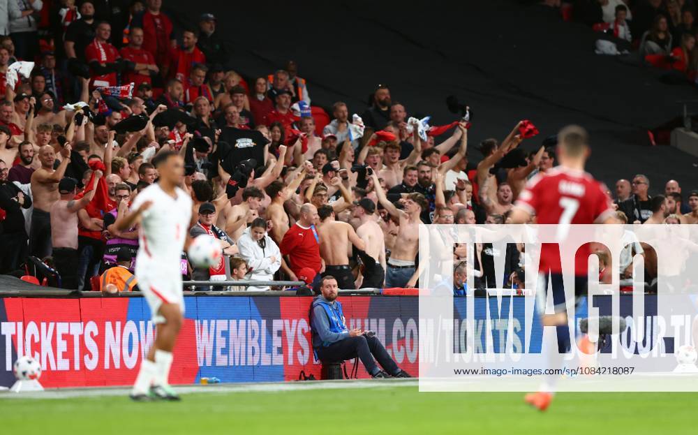 Topless Czechia fans in the stands England v Czechia, UEFA Nations League, Football, Wembley Stadium, London, UK - 06 Oct 2026London Wembley Stadium United Kingdom