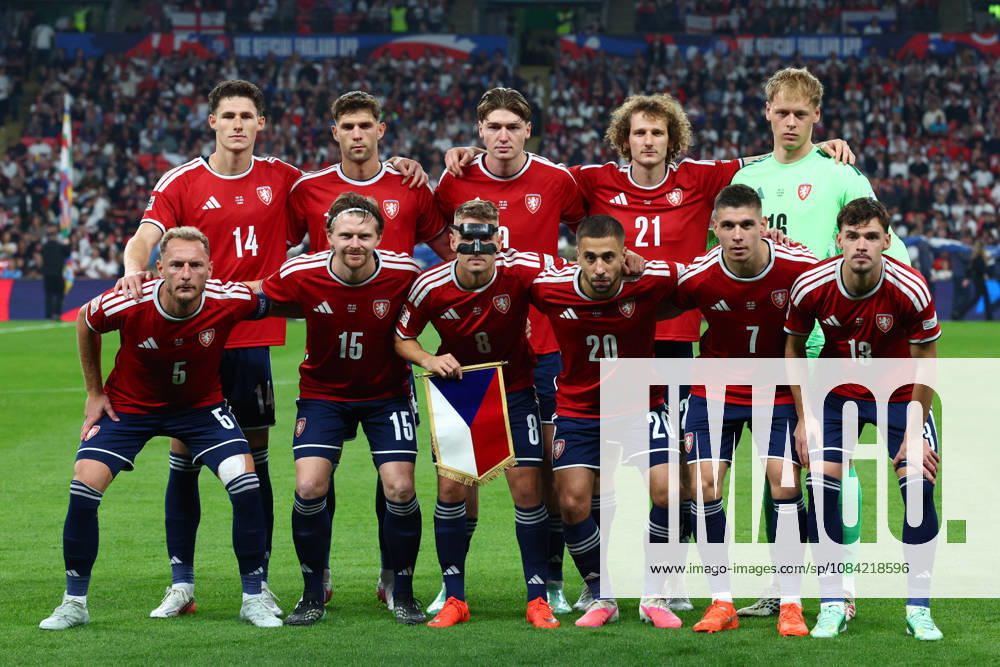 UEFA Nations League: England v Czech Republic LONDON, UK - 6th Oct 2026: Czech Republic starting line-up pose for a photo ahead of the UEFA Nations League Group A3 match between England and Czech Republic at Wembley Stadium London Wembley Stadium England United Kingdom