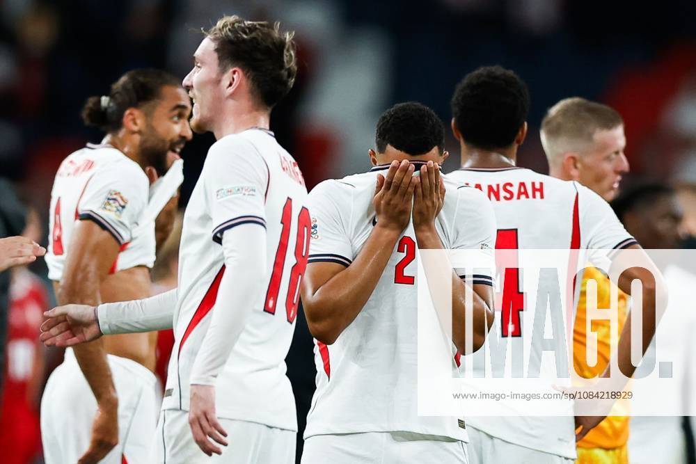 Trent Alexander-Arnold of England pulls his shirt over his face at full-time England v Czechia, UEFA Nations League, Football, Wembley Stadium, London, UK - 06 Oct 2026London Wembley Stadium United Kingdom