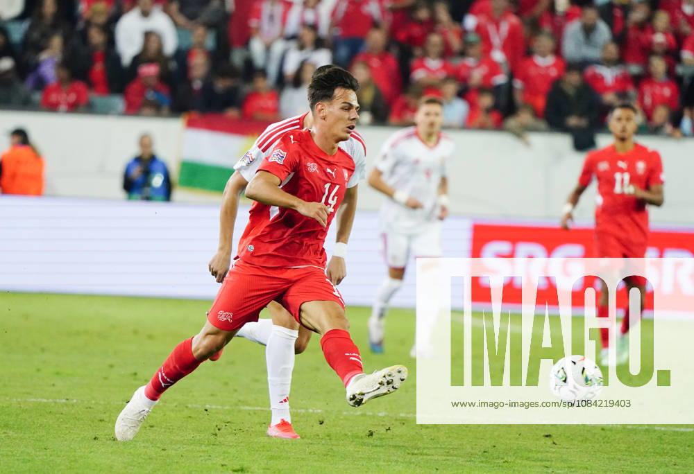 Luzern Schweiz. Thermoplan Arena Fussball Herren Saison 2026-2027 Nations League Schweiz - Nordmazedonien 3-0 .Bild, Ardon Jashari SUI Einzelbild Aktion