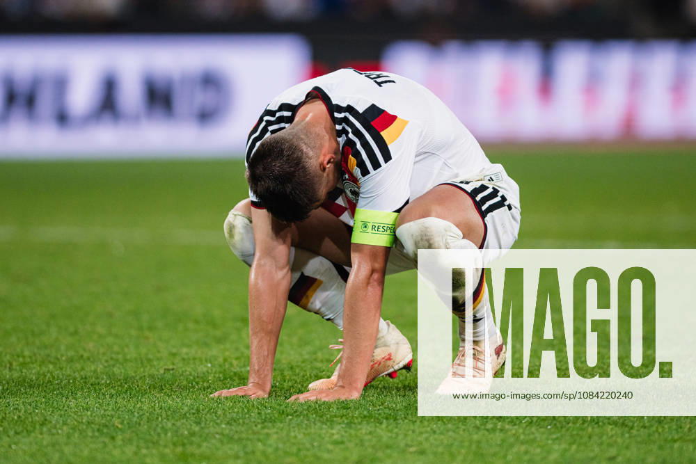 U21, U 21 EM-Qualifikation: Deutschland - Georgien, 06.10.2026 NicolÃ² Tresoldi (Deutschland, 9) am Boden nach Abpfiff; Fußball, EM-Qualifikation U 21, 10. Spieltag: Deutschland vs. Georgien am 06.10.2026, Bielefeld DFB REGULATIONS PROHIBIT ANY USE OF PHOTOGRAPHS AS IMAGE SEQUENCES AND OR QUASI-VIDEO.